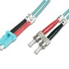FO patch cord, duplex, LC to ST