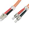 FO patch cord, duplex, LC to ST