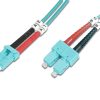 FO patch cord, duplex, LC to SC