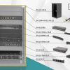 10 inch network bundle, incl. 12U cabinet, black